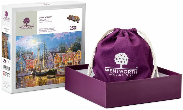 Wentworth - Ships Aglow - 40 Piece Wooden Jigsaw Puzzle