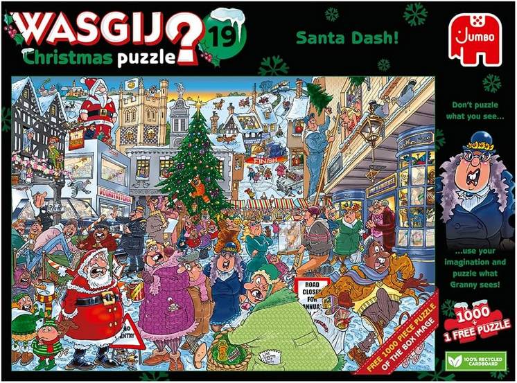 Wasgij - Christmas 19 Santas Dash - 2 x 1000 Piece Jigsaw Puzzle
