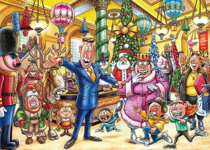 Wasgij - Christmas 21 A Very Merry Makeover! - 2 x 1000 Piece Jigsaw Puzzle