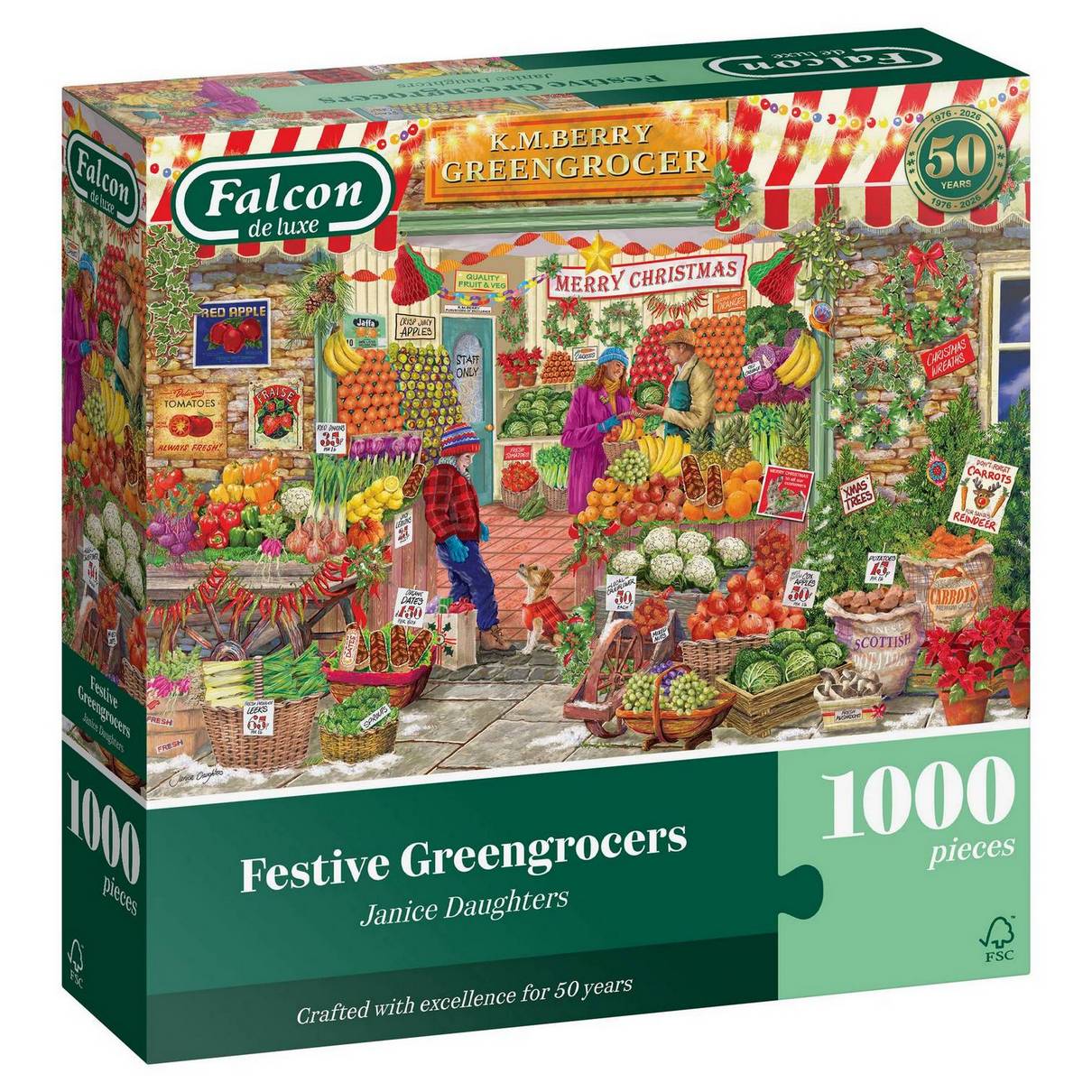 Falcon de Luxe - Festive Greengrocers - 1000 Piece Jigsaw Puzzle