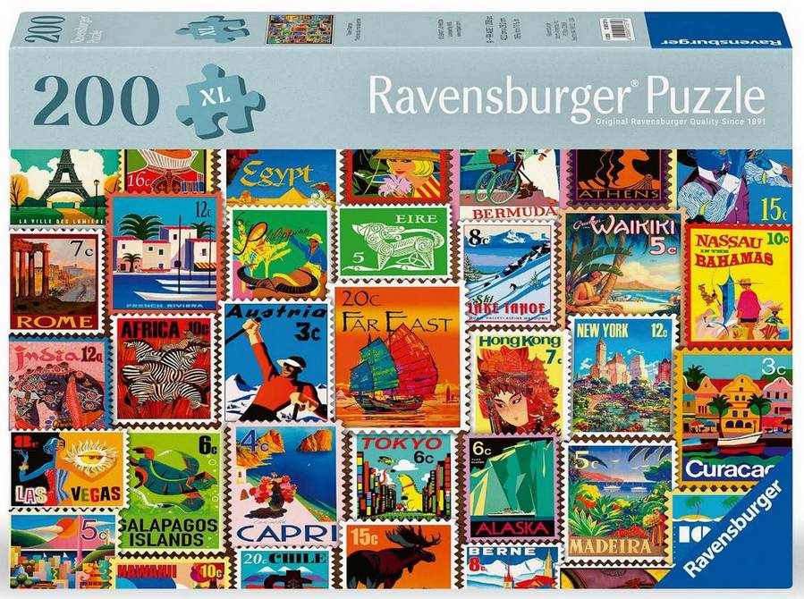 Ravensburger - Travel Stamps - 200XL Piece Jigsaw Puzzle