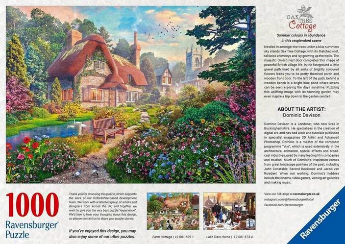 Ravensburger - Oak Tree Cottage - 1000 Piece Jigsaw Puzzle