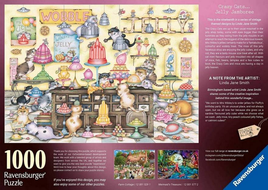 Ravensburger - Crazy Cat’s - Jelly Jamboree - 1000 Piece Jigsaw Puzzle