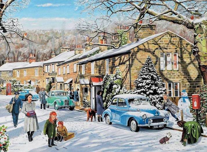 Ravensburger - Happy Days No 9 Village Life - 4 x 500 Piece Jigsaw Puzzle