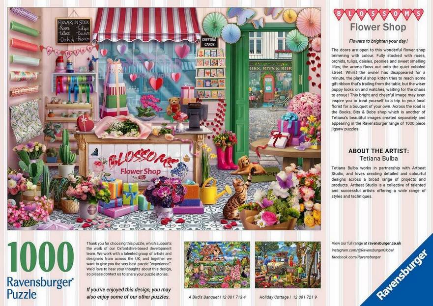 Ravensburger - Blossoms Flower Shop - 1000 Piece Jigsaw Puzzle