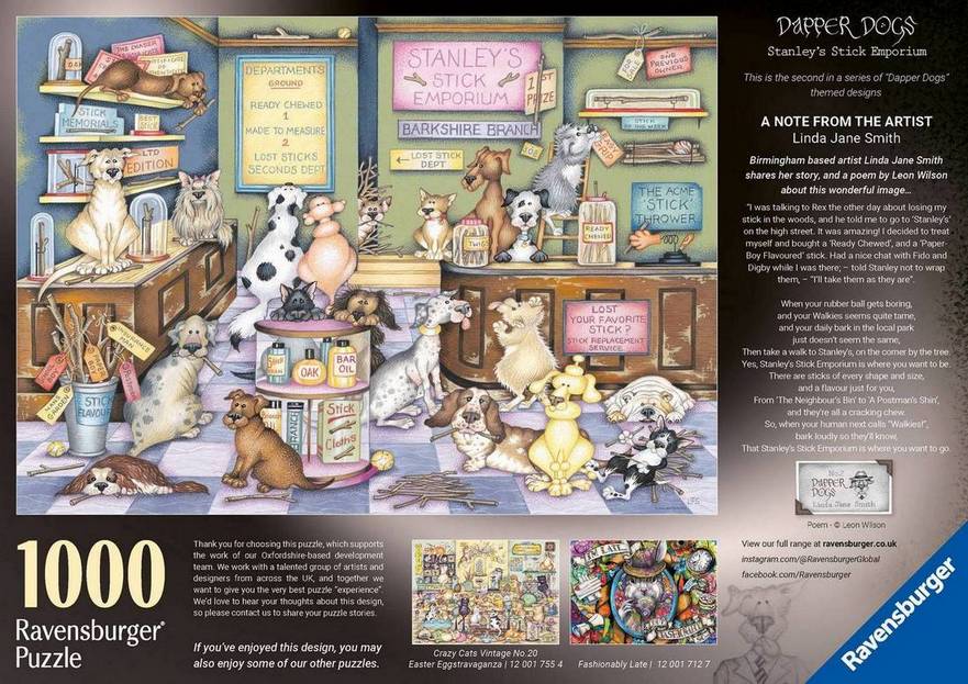 Ravensburger - Stanley's Stick Emporium - 1000 Piece Jigsaw Puzzle