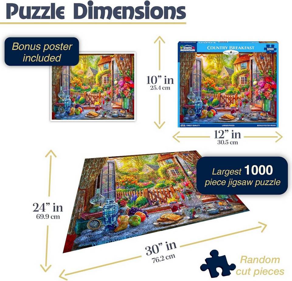 White Mountain - Country Breakfast - 1000 Piece Jigsaw Puzzle