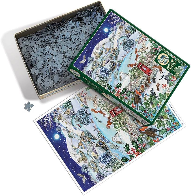 Cobble Hill - Village on a Winter Night - 1000 Piece Jigsaw Puzzle