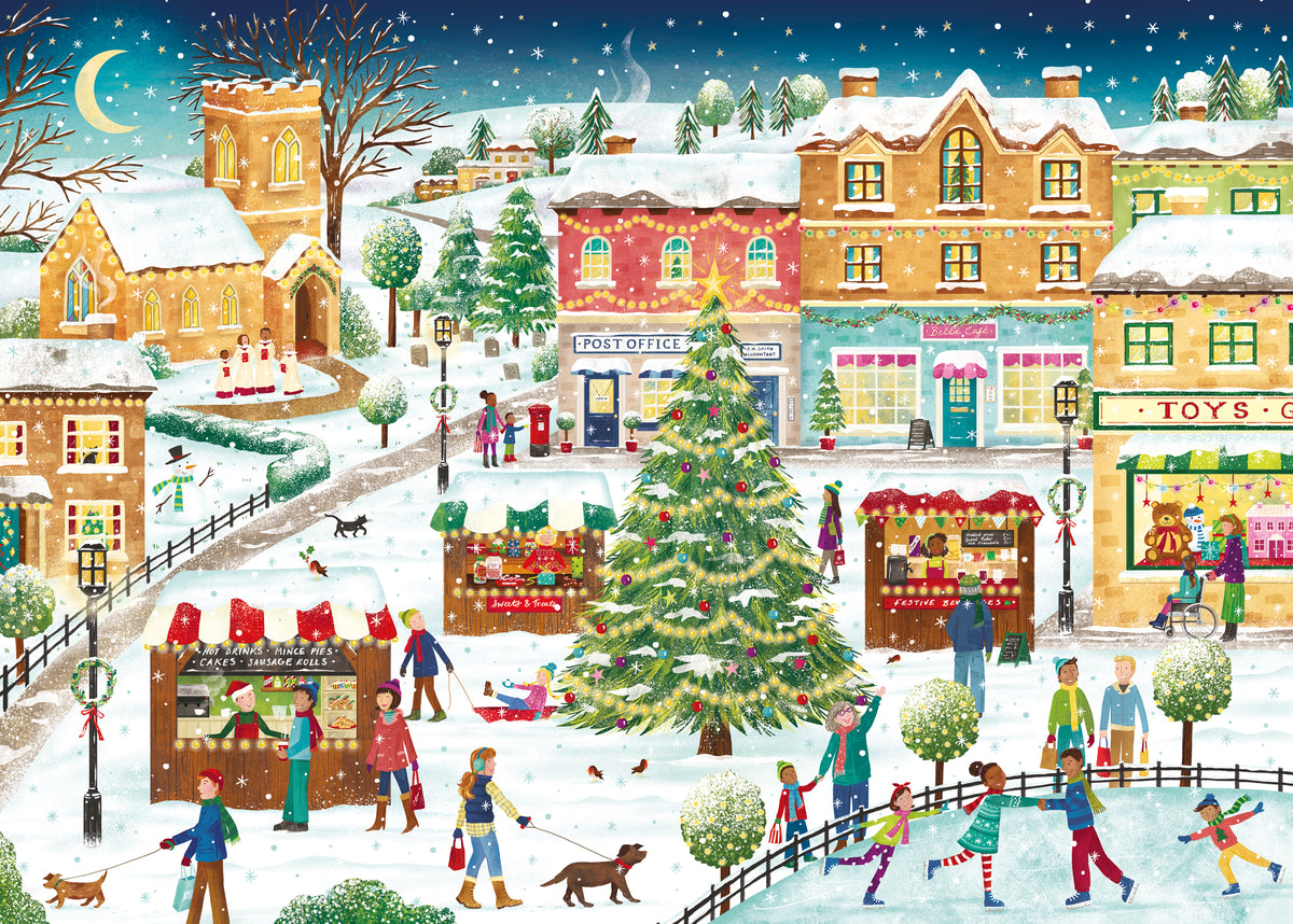 Otter House Christmas Festivities, 1000-piece jigsaw puzzle