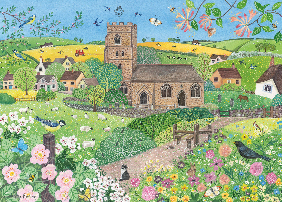 Otter House Spring Village, 1000-piece jigsaw puzzle