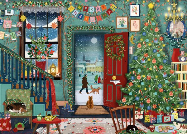 Otter House Ready for Christmas, 1000-piece jigsaw puzzle