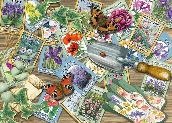 Otter House - Flower Seed Packets - 1000 Piece Jigsaw Puzzle