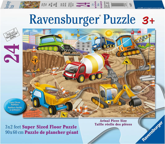Ravensburger - Construction Fun Giant Floor Puzzle - 24 Piece Jigsaw Puzzle
