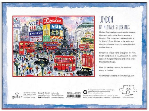 Galison - London by Michael Storrings - 1000 Piece Jigsaw Puzzle