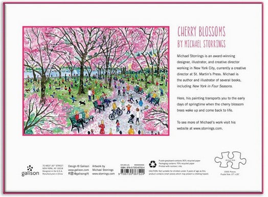 Galison - Michael Storrings - Cherry Blossoms - 1000 Piece Jigsaw Puzzle