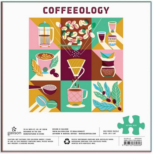 Galison - Coffeeology - 500 Piece Jigsaw Puzzle