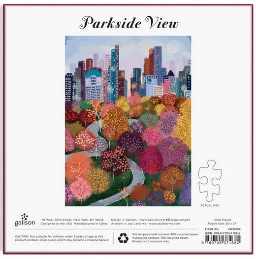 Galison - Parkside View - 1000 Piece Jigsaw Puzzle