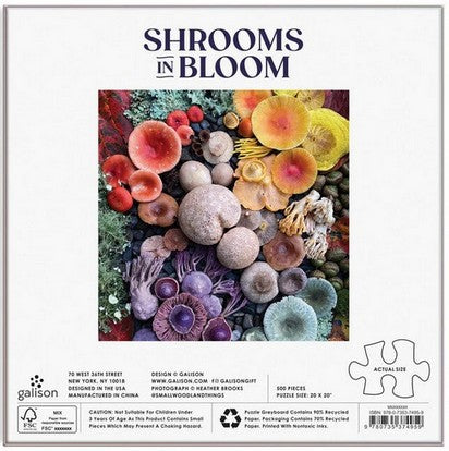 Galison - Shrooms in Bloom - 500 Piece Jigsaw Puzzle