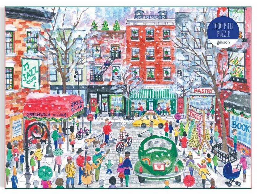 Galison - Michael Storrings - Christmas in Greenwich Village - 1000 Piece Jigsaw Puzzle