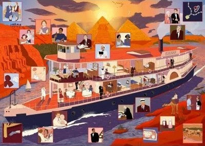 Laurence King - The World of Agatha Christie - Death on the Nile - 1000 Piece Jigsaw Puzzle