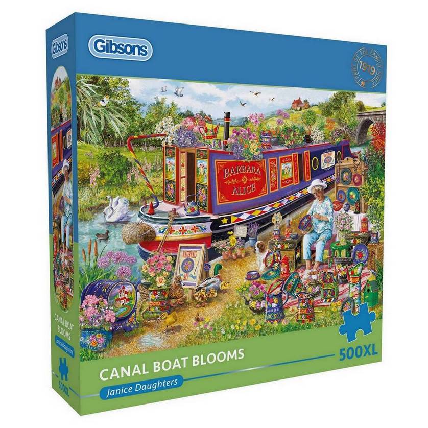 Gibsons - Canal Boat Blooms - 500XL Piece Jigsaw Puzzle