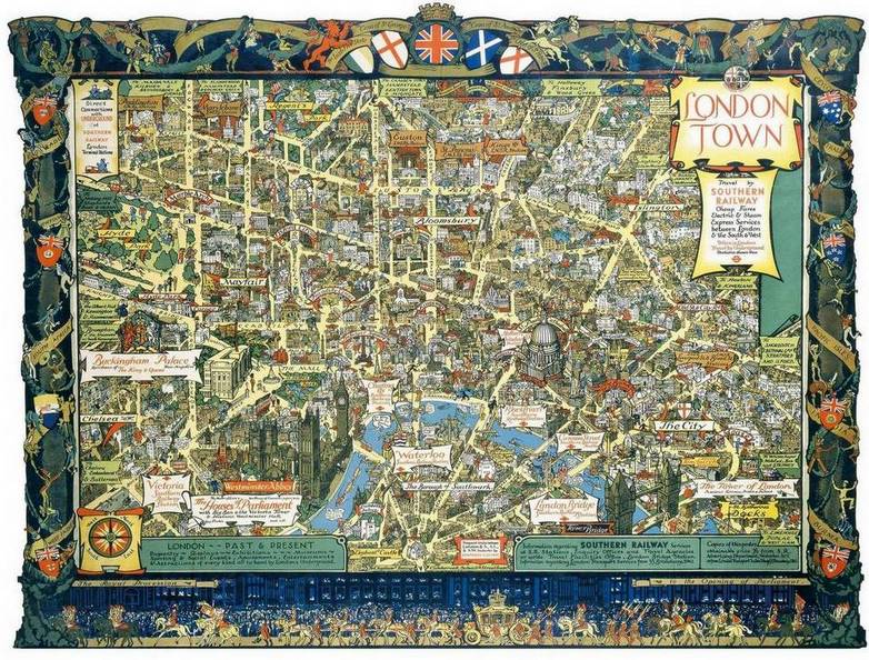 Gibsons - London Town by Southern Railway - 1000 Piece Jigsaw Puzzle