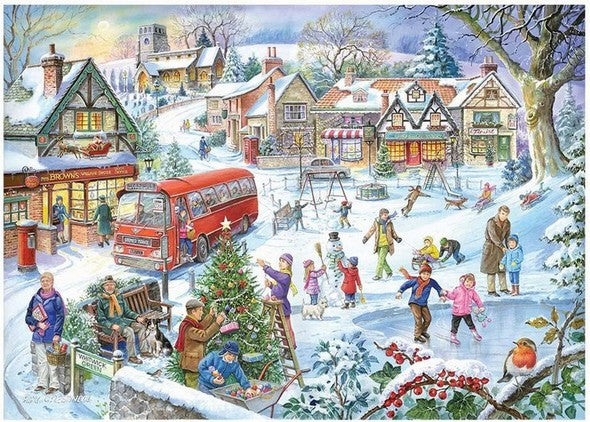 House of Puzzles - Seasons On The Green - 4 x 500 Piece Jigsaw Puzzle