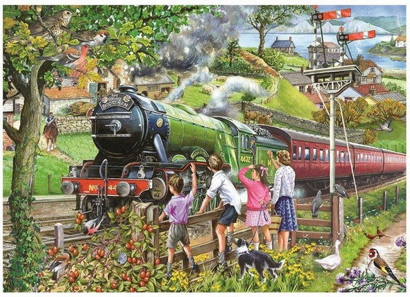House of Puzzles - Steaming Along - 4 x 500 Piece Jigsaw Puzzle
