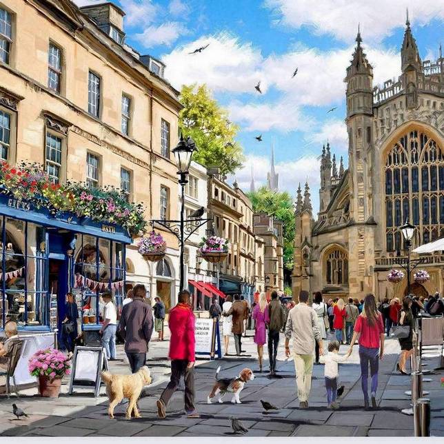 House of Puzzles - Beautiful Bath - 1000 Piece Jigsaw Puzzle