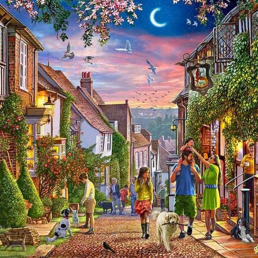 House of Puzzles - Mermaid Street - 1000 Piece Jigsaw Puzzle