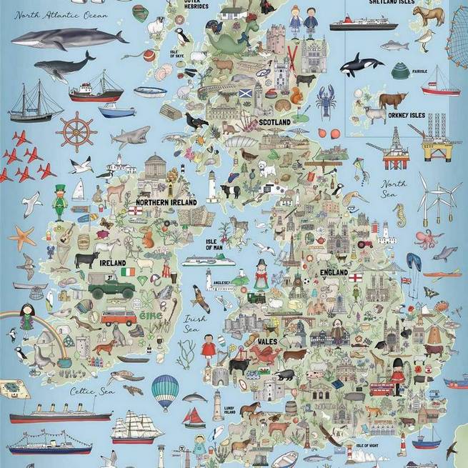House of Puzzles - The British Isles - 1000 Piece Jigsaw Puzzle