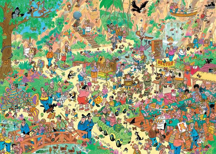 Jan Van Haasteren - Flutterly Fabulous - 1000 Piece Jigsaw Puzzle