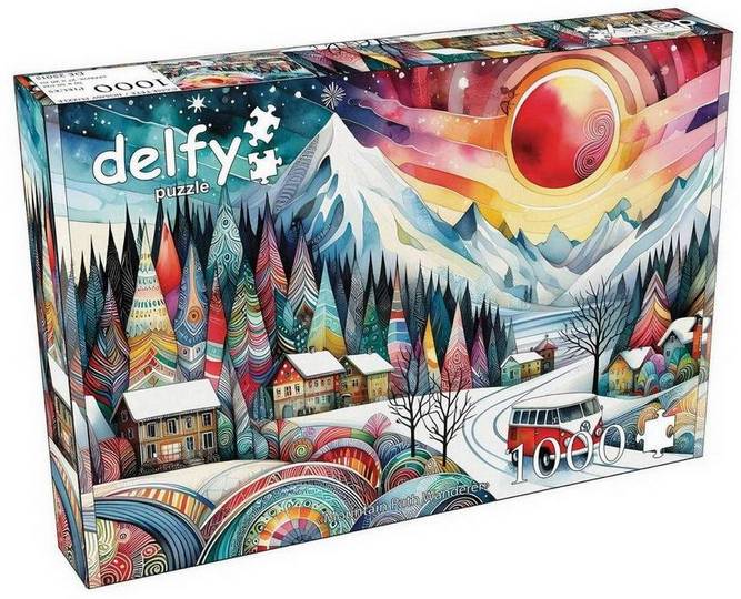 Delfy - Mountain Path Wanderer - 1000 Piece Jigsaw Puzzle