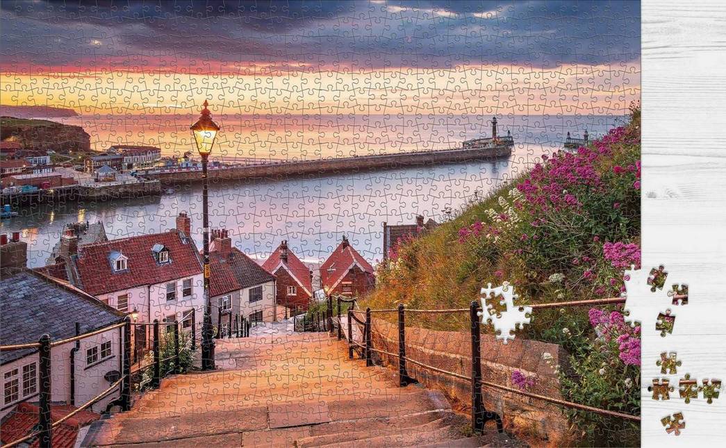 Puzzlescapes - Whitby 199 Steps - 1000 Piece Jigsaw Puzzle