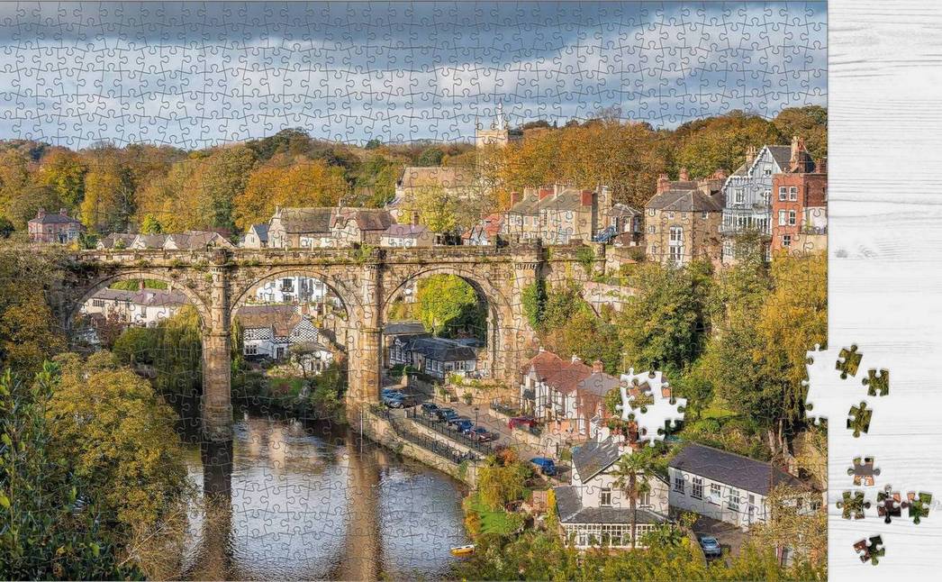Puzzlescapes - Knaresborough The Viaduct - 1000 Piece Jigsaw Puzzle