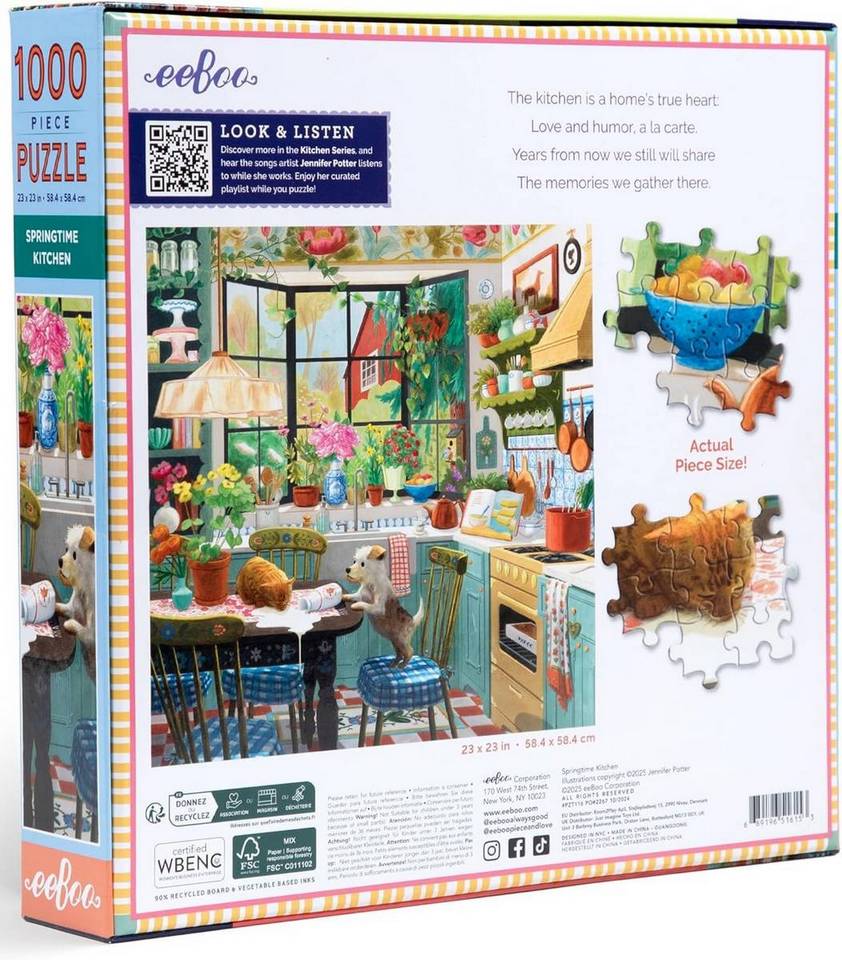 Eeboo - Springtime Kitchen - 1000 Piece Jigsaw Puzzle