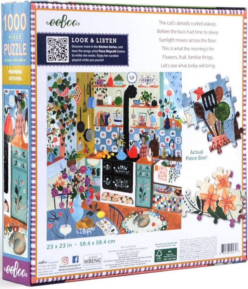 Eeboo - Morning Kitchen - 1000 Piece Jigsaw Puzzle