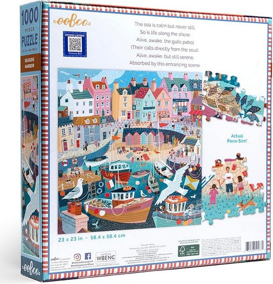 Eeboo - Seaside Harbor - 1000 Piece Jigsaw Puzzle