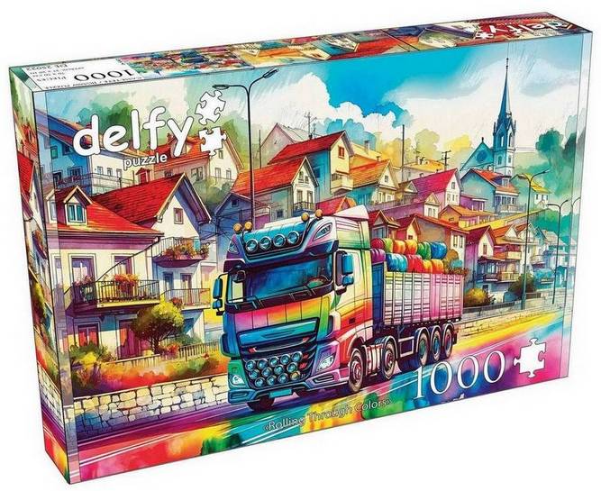 Delfy - Rolling Through Colors - 1000 Piece Jigsaw Puzzle