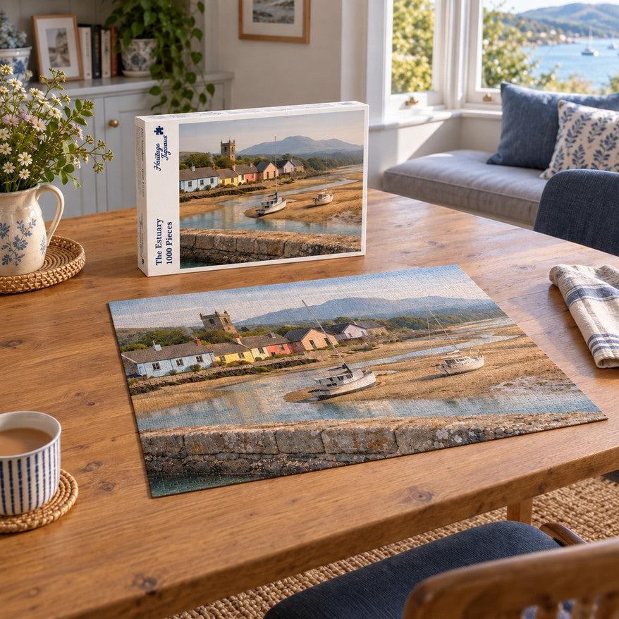 Heritage Jigsaws The Estuary, 1000-piece jigsaw puzzle lifestyle image