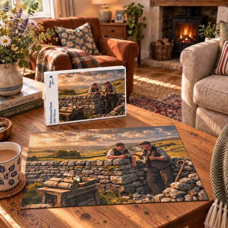 Heritage Jigsaws Well Earned Break, 1000-piece jigsaw puzzle lifestyle image