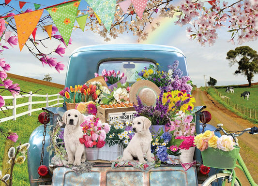 Cobble Hill - Country Truck In Spring - 500 Piece Jigsaw Puzzle