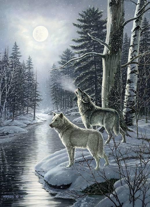 Cobble Hill - Wolves By Moonlight - 1000 Piece Jigsaw Puzzle