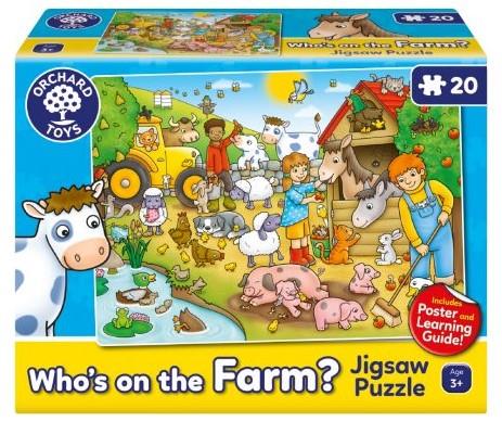 Orchard Toys Who's On The Farm, 20-piece jigsaw puzzle
