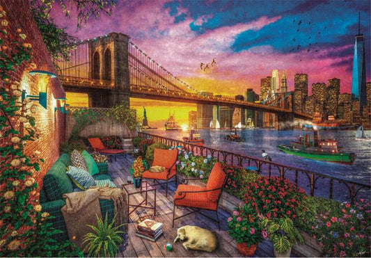 Clementoni - Manhattan Balcony Sunset - 3000 Piece Jigsaw Puzzle