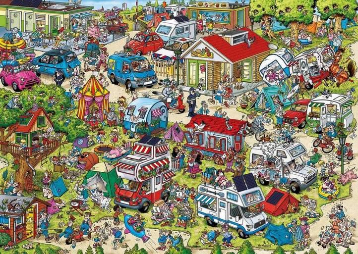 Ravensburger Rays Comic Series - The Campsite, 1000-piece jigsaw puzzle