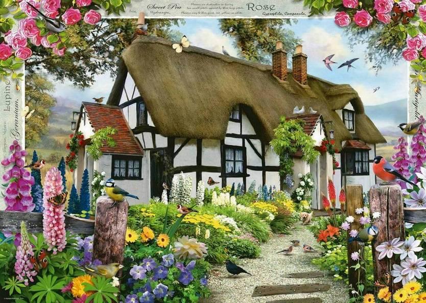 Ravensburger Rose Cottage, 500 XL-piece jigsaw puzzle