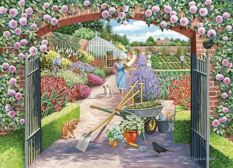 House of Puzzles - Walled Garden - 250XL Piece Jigsaw Puzzle