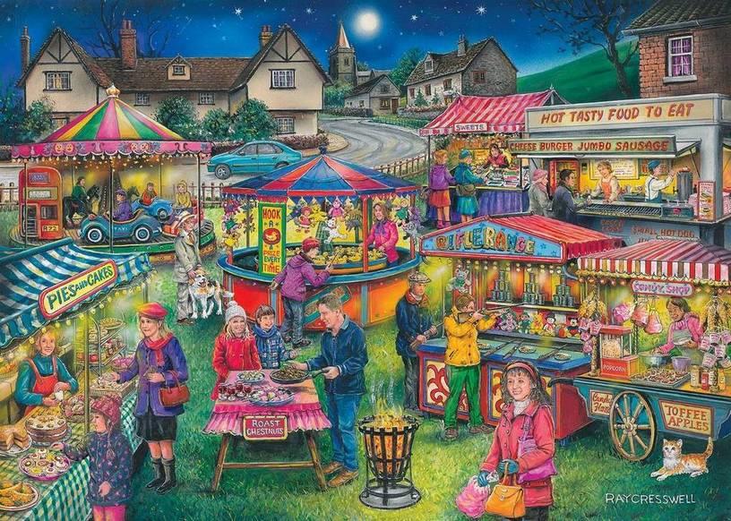 House of Puzzles - Village Fayre - 500XL Piece Jigsaw Puzzle