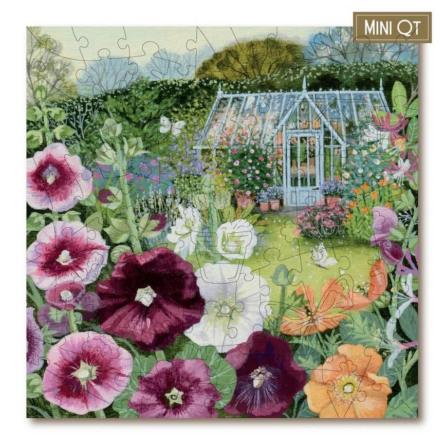 Victory Puzzles - Hollyhocks - 83 Piece Jigsaw Puzzle